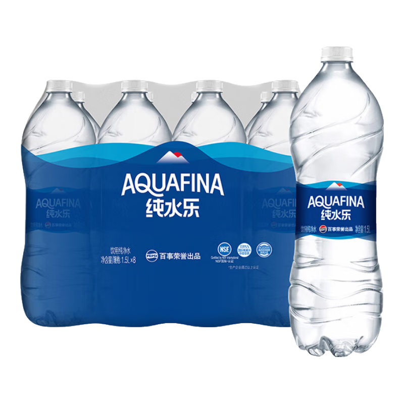 aquafina 純水樂 pepsi 百事可樂 aquafina 純凈水 1.5l*8瓶